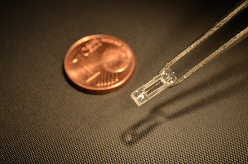 Lasergefertigter faseroptischer Mikro-Resonator in Glasbank für optisch-analytische Anwendungen