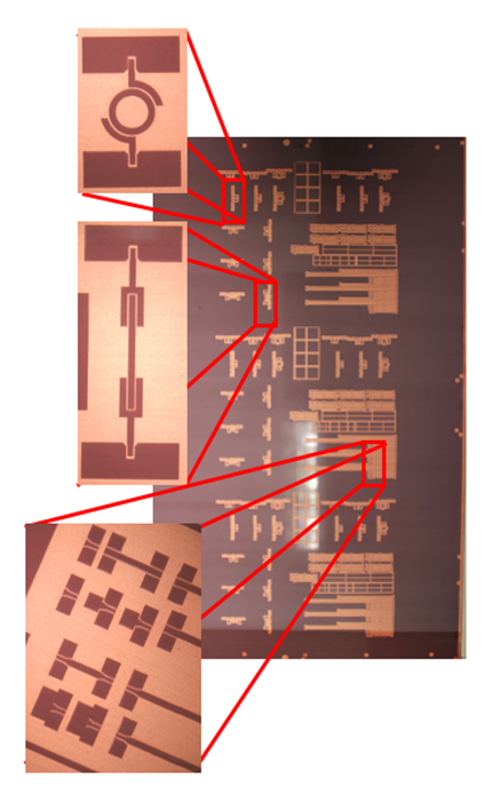 Collage - Technologie- und Designkontrolle für HF-Leiterplatten 