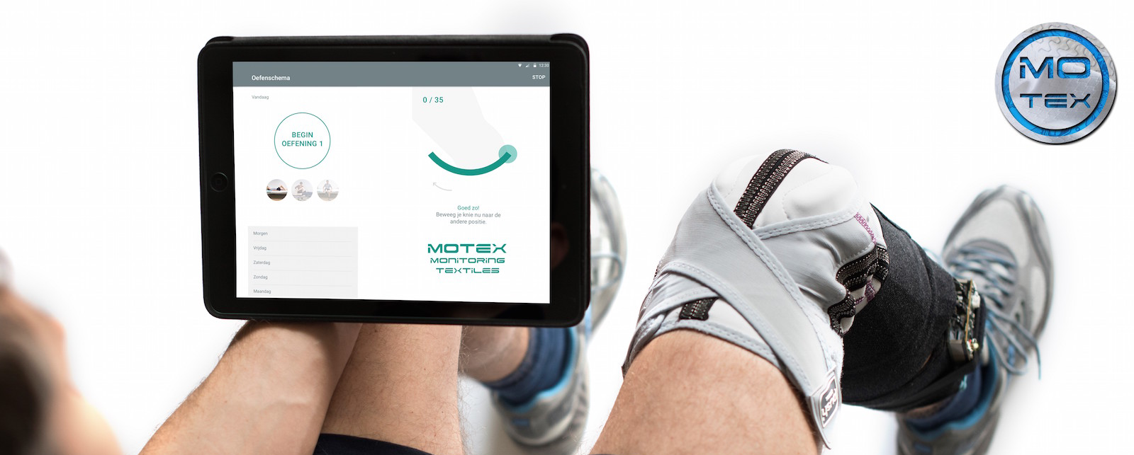 MOTEX-Bandage misst in Echtzeit Kniewinkel