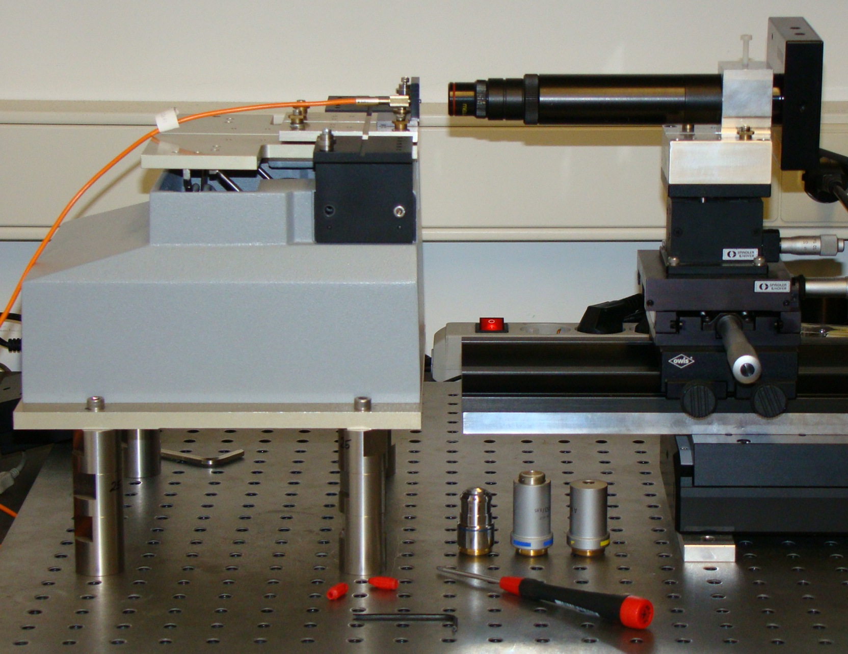 Messsystem Messsystem (Hexapod, Linearachse und Kamera)