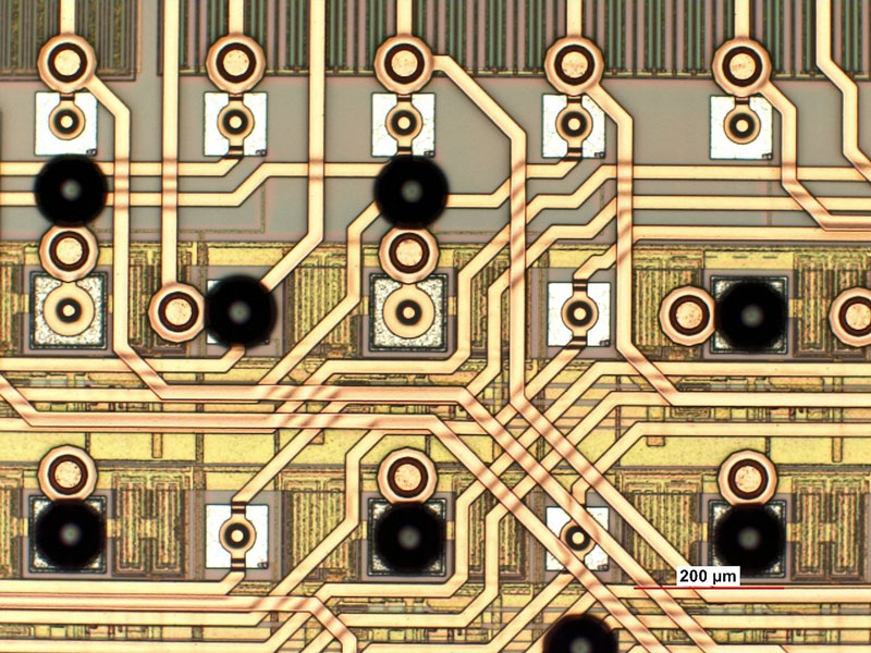 Double layer redistribution based on Cu routing and BCB dielectric on CMOS wafer