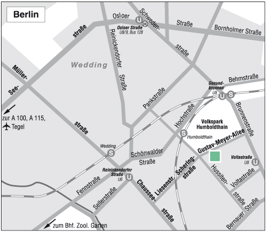 Anfahrtsskizze Fraunhofer IZM Berlin