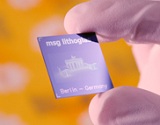 Strukturierte Borosilikatglaschicht auf Silizium-Testchip
