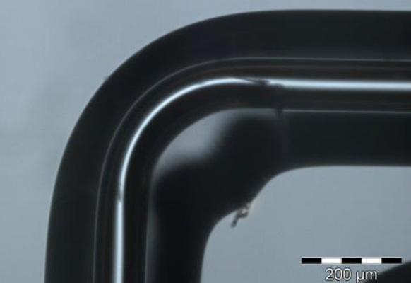 Bended capillary with diameter 220µm