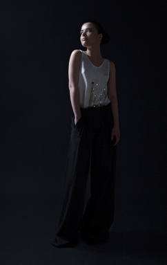 TexLab - Elastic polyurethane substrate with acceleration sensor and LEDs on silk top; Designer MOON Berlin