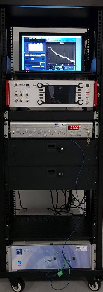 Measurement station with narrow linewidth ECDL reference lasers at 780nm and 850nm