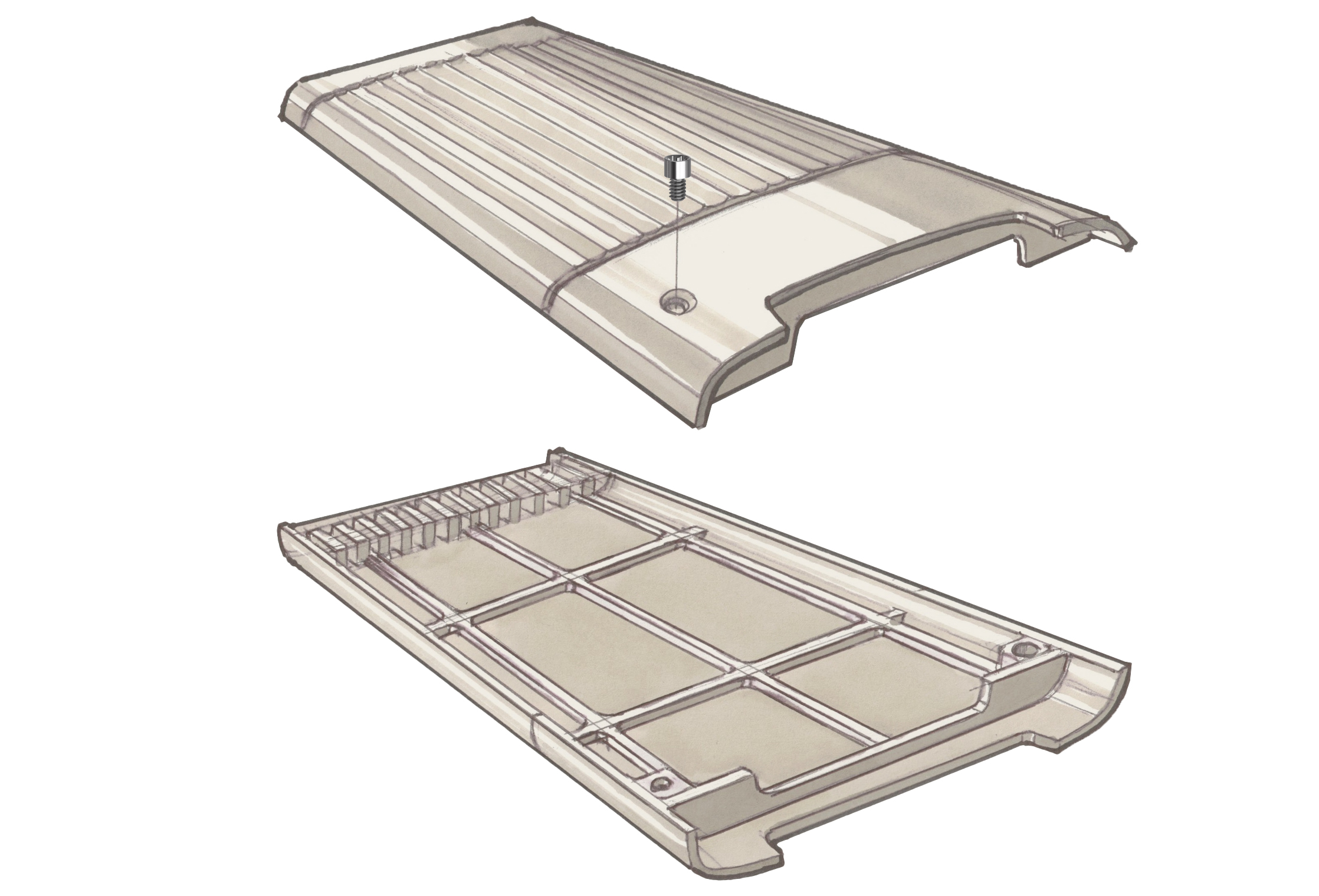 Konzeptstudie des Aluminium-Gehäuses