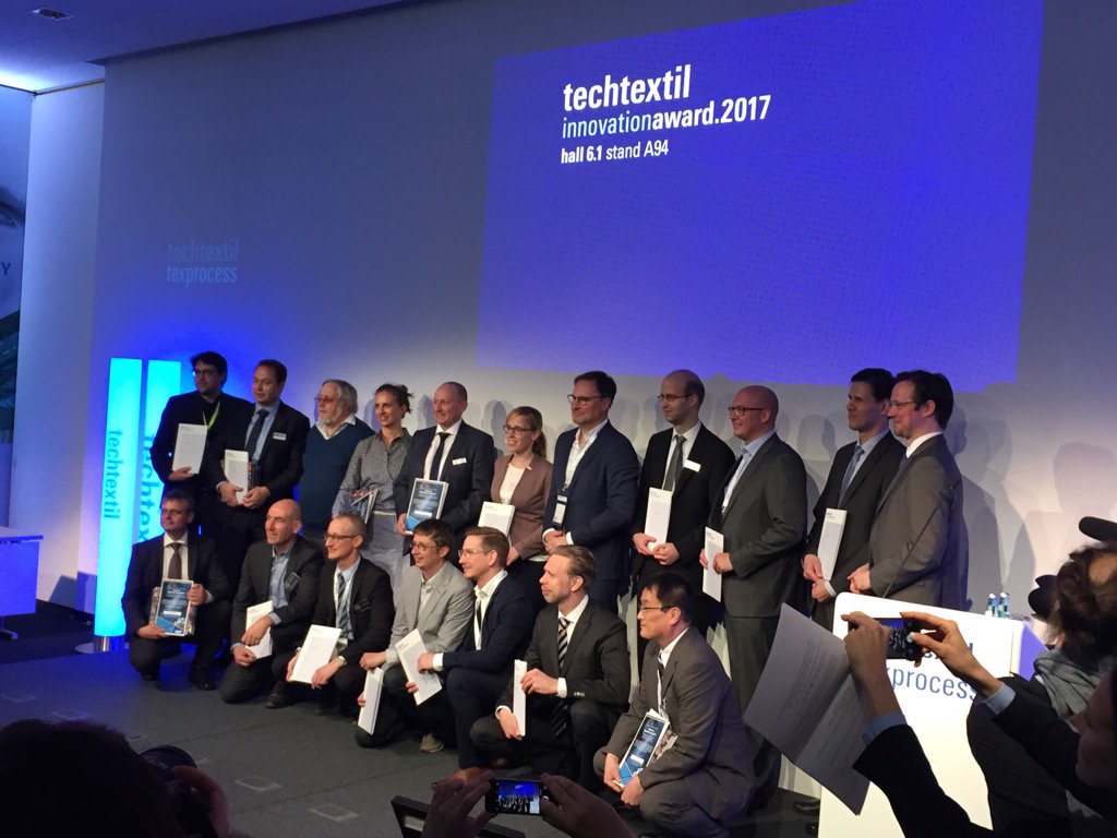 Congratulations to all techtextil and Texprocess Innovation Award 2017 winners