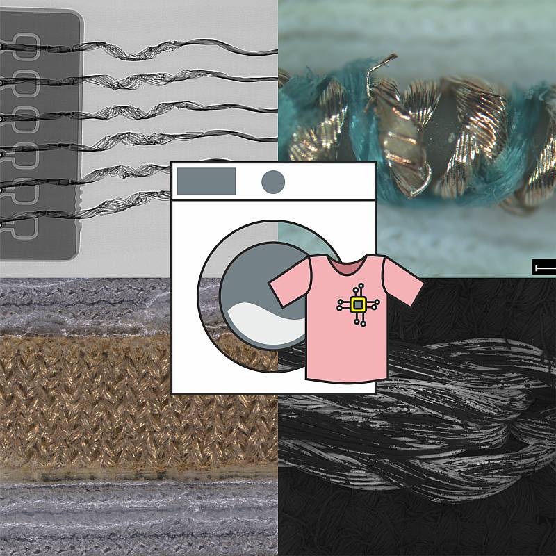 Typical failure modes of different textile integrated circuits after repeated washing
